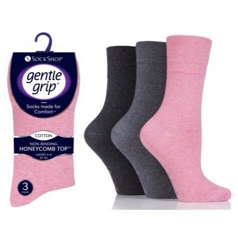 Gentle Grip Ladies Pastel Socks